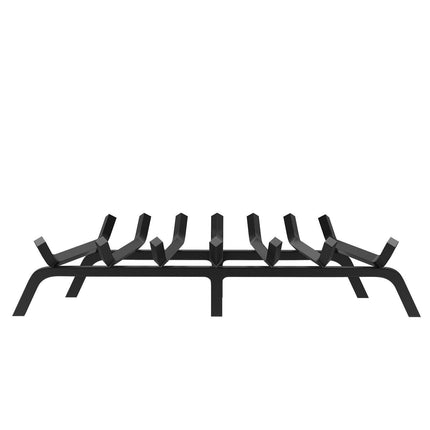 Fireplace Log Grate, 762mm Heavy Duty Fireplace Grate with 6 Support Legs, 19.05mm Solid Powder-coated Steel Bars, Log Firewood Burning Rack Holder for Indoor and Outdoor Fireplace.