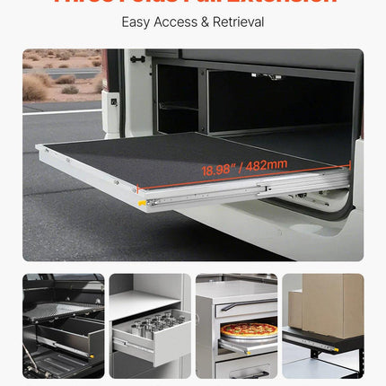 1 Pair 16-60 in Soft-Close Drawer Slides Ball Bearing Full Extension.