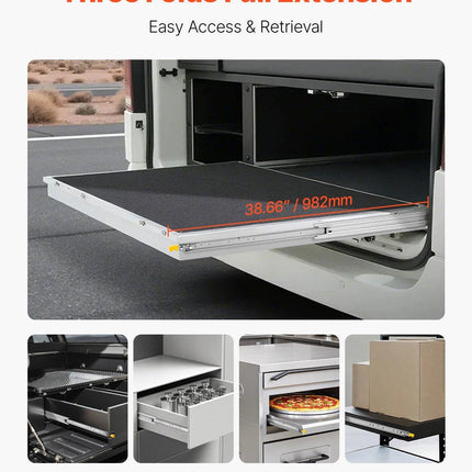 1 Pair 16-60 in Soft-Close Drawer Slides Ball Bearing Full Extension.
