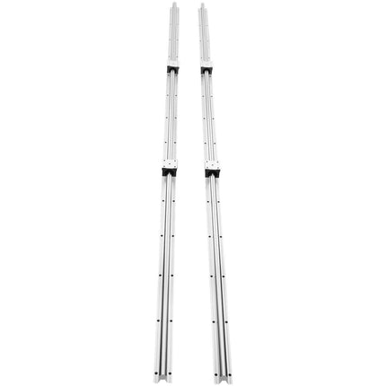 Linear Guide Rail Set, SBR20 1800mm, 2 PCS 70.9 in/1800 mm SBR20 Guide Rails and 4 PCS SBR20UU Slide Blocks, Linear Rails and Bearings Kit for Automated Machines DIY Project CNC Router Machines.