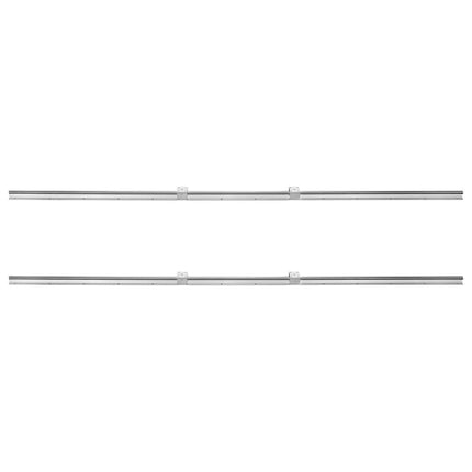 Linear Guide Rail Set, SBR20 1800mm, 2 PCS 70.9 in/1800 mm SBR20 Guide Rails and 4 PCS SBR20UU Slide Blocks, Linear Rails and Bearings Kit for Automated Machines DIY Project CNC Router Machines.