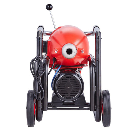 Drain Cleaner Machine 120FT x 6/5" 1100W Sectional Snake Auger Manual Feed.