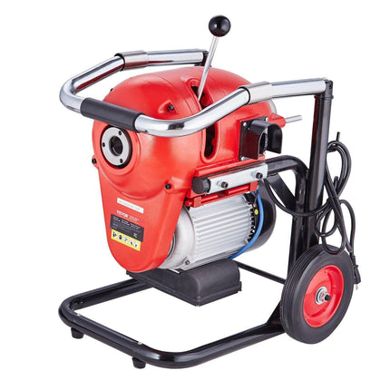 Drain Cleaner Machine 120FT x 6/5" 1100W Sectional Snake Auger Manual Feed.