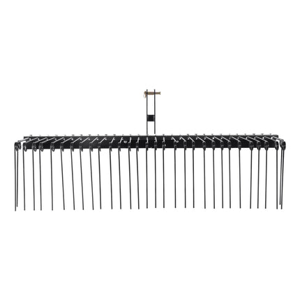Tow Behind Landscape Rake, 1.8m Tow Dethatcher with 32 Steel Tines, Lawn Dethatcher Rake Attaches to Category 1, 3 Point Hitch for Tractor, for Leaves, Pine Needles, Straw, and Grass.