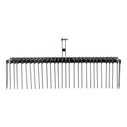 Tow Behind Landscape Rake, 1.8m Tow Dethatcher with 32 Steel Tines, Lawn Dethatcher Rake Attaches to Category 1, 3 Point Hitch for Tractor, for Leaves, Pine Needles, Straw, and Grass.