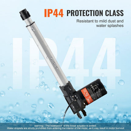 Linear Actuator 12V, 10 Inch Heavy Duty 1320lbs/6000N Linear Actuator, 0.19"/s Linear Motion Actuator with Mounting Bracket & IP44 Protection for Electric Door Industrial Machinery Vessels Cargo.