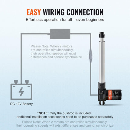 Linear Actuator 12V, 10 Inch Heavy Duty 1320lbs/6000N Linear Actuator, 0.19"/s Linear Motion Actuator with Mounting Bracket & IP44 Protection for Electric Door Industrial Machinery Vessels Cargo.