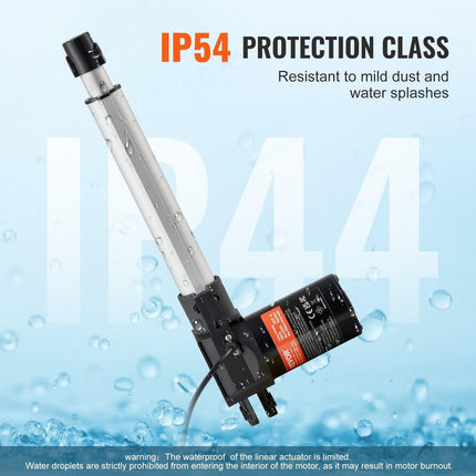 Linear Actuator 12V, 8 Inch Heavy Duty 1320lbs/6000N Linear Actuator, 0.19"/s Linear Motion Actuator with Mounting Bracket & IP44 Protection for Electric Door Industrial Machinery Vessels Cargo.