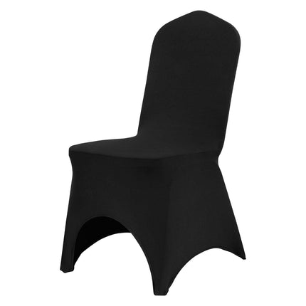 50 PCS Black Chair Covers Polyester Spandex Stretch Wedding Party Banquet.