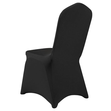 50 PCS Black Chair Covers Polyester Spandex Stretch Wedding Party Banquet.