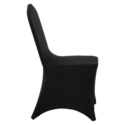 50 PCS Black Chair Covers Polyester Spandex Stretch Wedding Party Banquet.