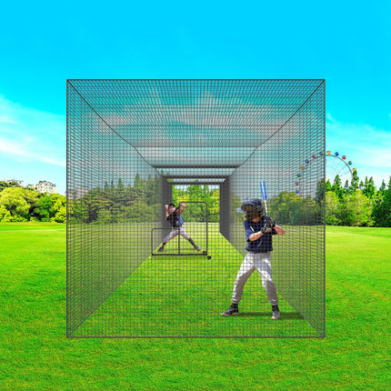 Baseball Batting Netting, Professional Softball Baseball Batting Hitting Training Net, Practice Portable Pitching Cage Net with Door & Carry Bag, Heavy Duty Enclosed PE Netting,1676CM (NET ONLY).