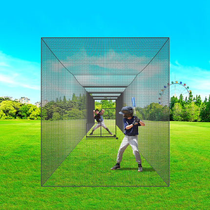 Baseball Batting Netting, Professional Softball Baseball Batting Hitting Training Net, Practice Portable Pitching Cage Net with Door & Carry Bag, Heavy Duty Enclosed PE Netting,2133CM (NET ONLY).