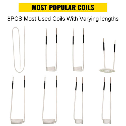 Induction Heater Coil Kit Induction Coils 8PCS For Removing Rusty Bolts.