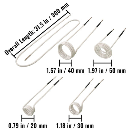 Induction Heater Coil Kit Induction Coils 8PCS For Removing Rusty Bolts.