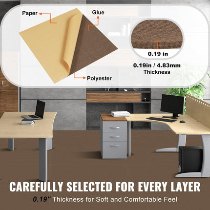 Carpet Tiles Peel and Stick, Squares Self Adhesive Carpet Floor Tile, Soft Padded Carpet Tiles, Easy Install DIY for Bedroom Living Room Indoor Outdoor (10 Tiles, Dark Brown).