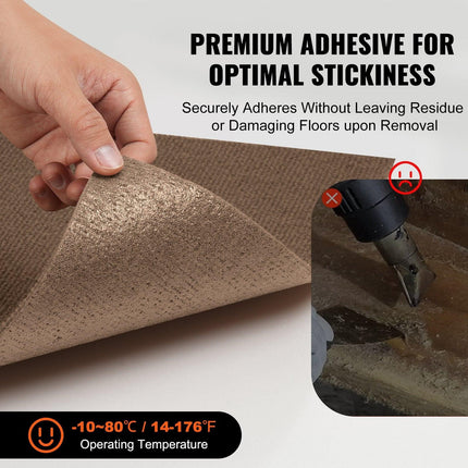 Carpet Tiles Peel and Stick, Squares Self Adhesive Carpet Floor Tile, Soft Padded Carpet Tiles, Easy Install DIY for Bedroom Living Room Indoor Outdoor (10 Tiles, Dark Brown).
