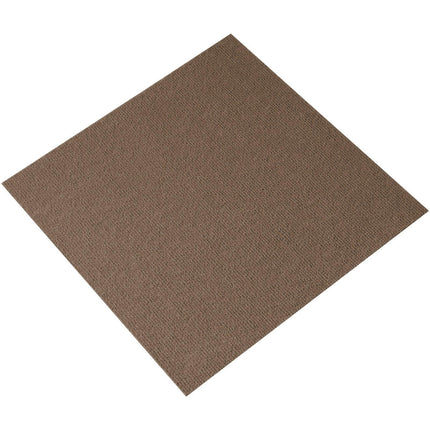 Carpet Tiles Peel and Stick, Squares Self Adhesive Carpet Floor Tile, Soft Padded Carpet Tiles, Easy Install DIY for Bedroom Living Room Indoor Outdoor (10 Tiles, Dark Brown).