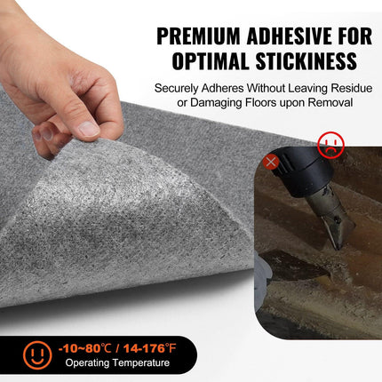 Carpet Tiles Peel and Stick, Squares Self Adhesive Carpet Floor Tile, Soft Padded Carpet Tiles, Easy Install DIY for Bedroom Living Room Indoor Outdoor (9Tiles, Light Gray).