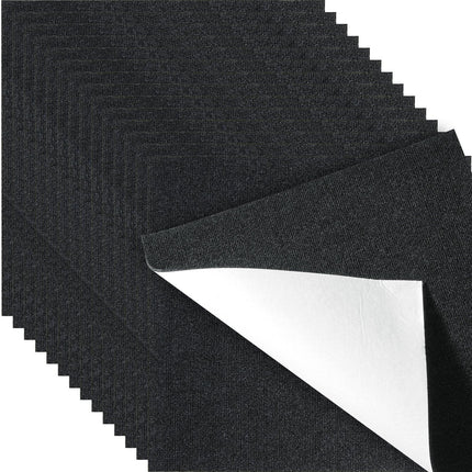 Carpet Tiles Peel and Stick, 24” x 24” Squares Self Adhesive Carpet Floor Tile, Soft Padded Carpet Tiles, Easy Install DIY for Bedroom Living Room Indoor Outdoor (15Tiles, Carbon Black).
