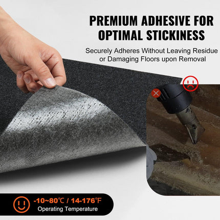 Carpet Tiles Peel and Stick, 24” x 24” Squares Self Adhesive Carpet Floor Tile, Soft Padded Carpet Tiles, Easy Install DIY for Bedroom Living Room Indoor Outdoor (15Tiles, Carbon Black).