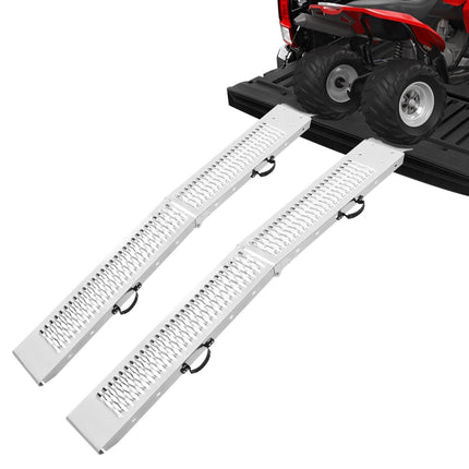 VEVOR Steel Ramps, 1000 lbs, 2Pcs Heavy-duty Ramps with Wider Ramp Surface, Universal Stable Loading Ramp with Handles, Fit for ATV, UTV, Motorcycle, Electric Bicycle, etc..