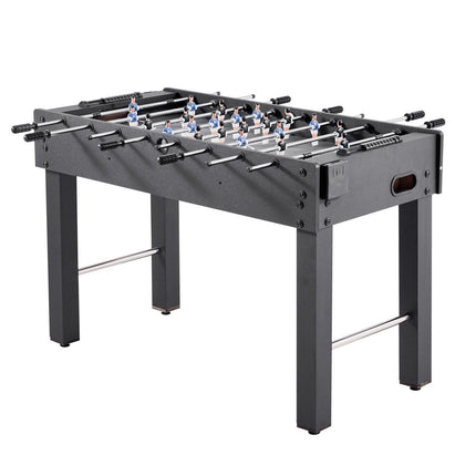 Foosball Table, 121 cm Standard Size Table, Indoor Full Size Foosball Tables for Home, Family, and Game Room, Durable Soccer Set, Includes 2 Balls, Score Keeper, and 2 Cup Holders.