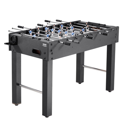 Foosball Table, 121 cm Standard Size Table, Indoor Full Size Foosball Tables for Home, Family, and Game Room, Durable Soccer Set, Includes 2 Balls, Score Keeper, and 2 Cup Holders.