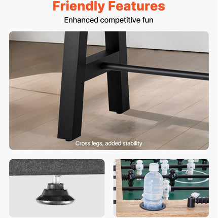 140 cm Foosball Soccer Game Table Standard Size Foosball Table for Home.