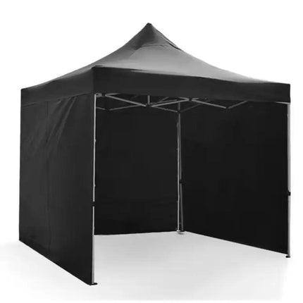 Portable Water-Resistant Gazebo 3x3 M - Black / With Sidewalls.