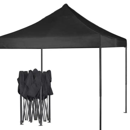 Portable Water-Resistant Gazebo 3x3 M - Black / Without Sidewalls.