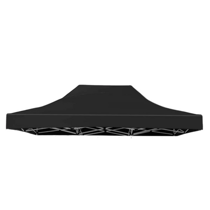 Gazebo Tent Top Cover Camping Beach Sunshade Shelter - Black / 3x4.5M.