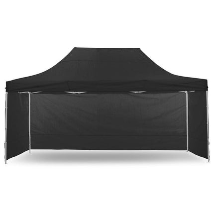 Portable Water-Resistant Gazebo 3x6 M - Black / With Sidewalls.