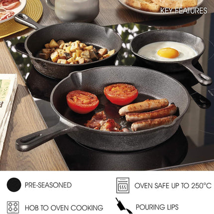 Cookware Sets Frying Cast Iron Pans Cast Iron Dish 16/20/26cm.