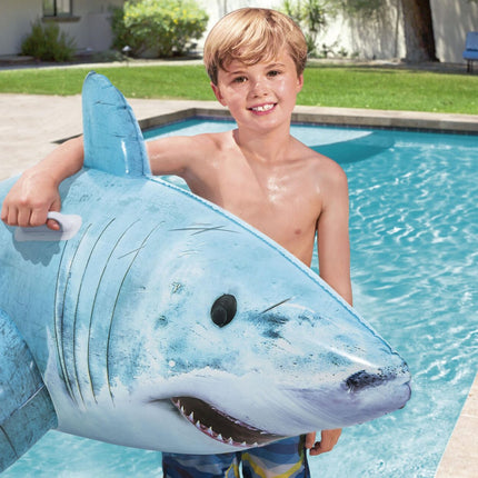 Bestway 1.83m x 1.02m Realistic Shark Pool Float Inflatable Rubber Ride on for Kids.