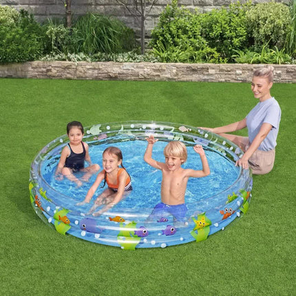 Bestway 1.83m x H33cm Deep Dive 3-Ring Inflatable Play Pool.