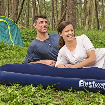 Bestway 2.03m x 1.52m x 22cm Air Mattress Queen Inflatable Air Bed Indoor/Outdoor Heavy Duty Durable Camping.