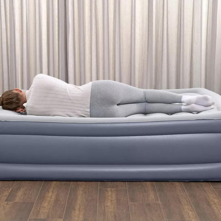 Bestway 2.03m x 1.52m x 51cm Tritech Air Inflatable Mattress Queen Built-in AC Pump.