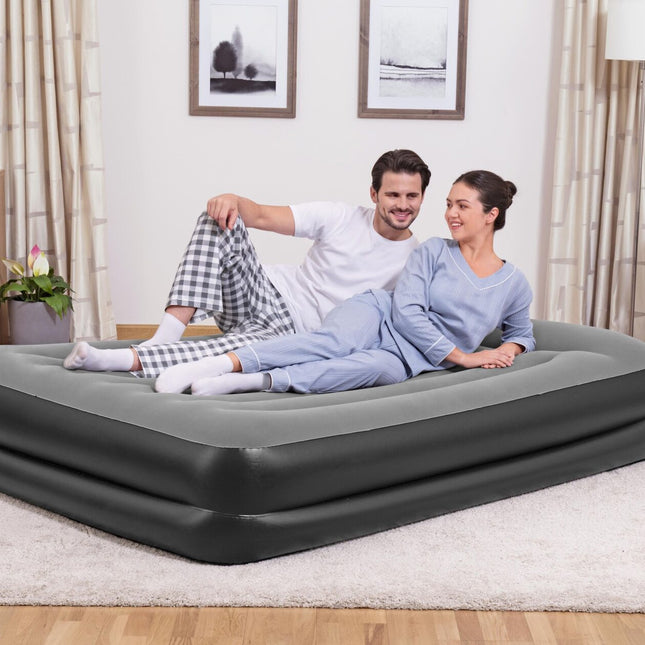 Bestway 2.03m x 1.52m x 46cm Tritech Air Mattress Queen Built-in AC pump.