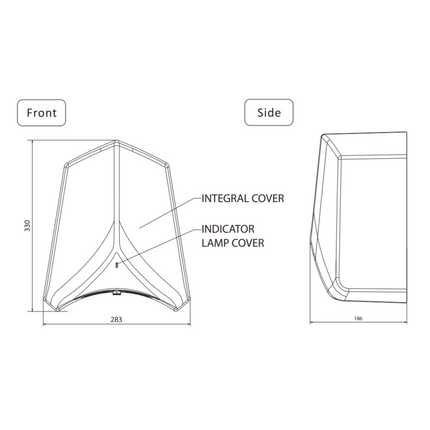 ADGE Hand Dryer 550W & 1100W- Silver.