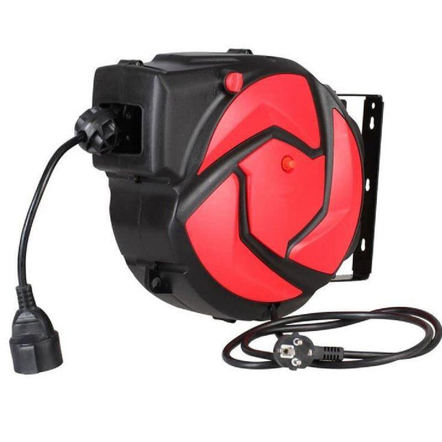 Retractable Wall Mount 15m Cable Extension Reel.