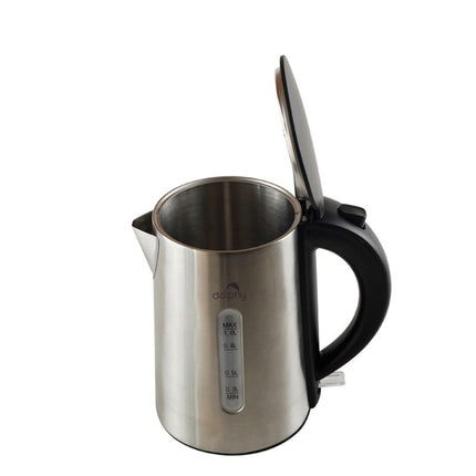 1.0L Brushed Silver Stainless Steel Kettle.