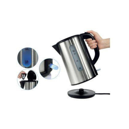 1.0L Brushed Silver Stainless Steel Kettle.