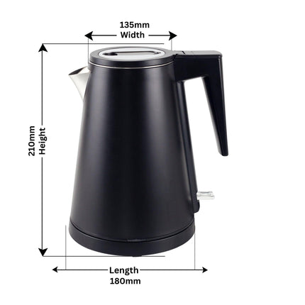0.8L Stainless Steel Kettle - Black
(Double Layer).