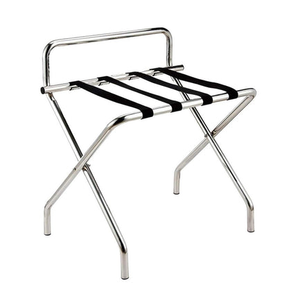 Stainless Steel Luggage Rack With Back Support.