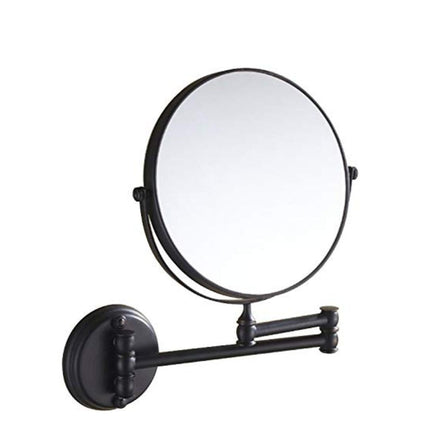 5X & 1X Wall Mount Magnifying Mirror – Matte Black.