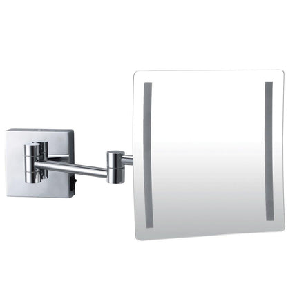 3X LED Magnifying Mirror Wall Mount - Silver.