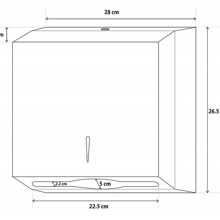 SS Slimline Paper Towel Dispenser.