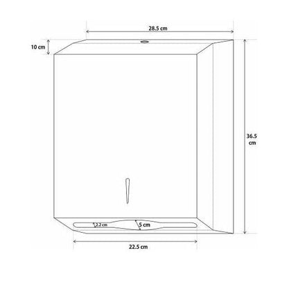Stainless Steel Slimline Paper Towel Dispenser.
