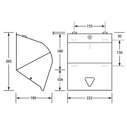 Stainless Steel Roll Towel Dispenser.